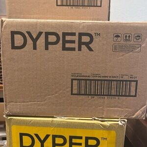 Dyper case of wipes, 12 packs in box, 60 wipes per pack. Never opened. Brand new